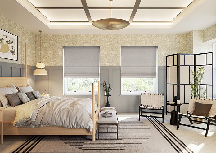 Faye, Walrus Grey - Motorised Roman Blind - Image 8